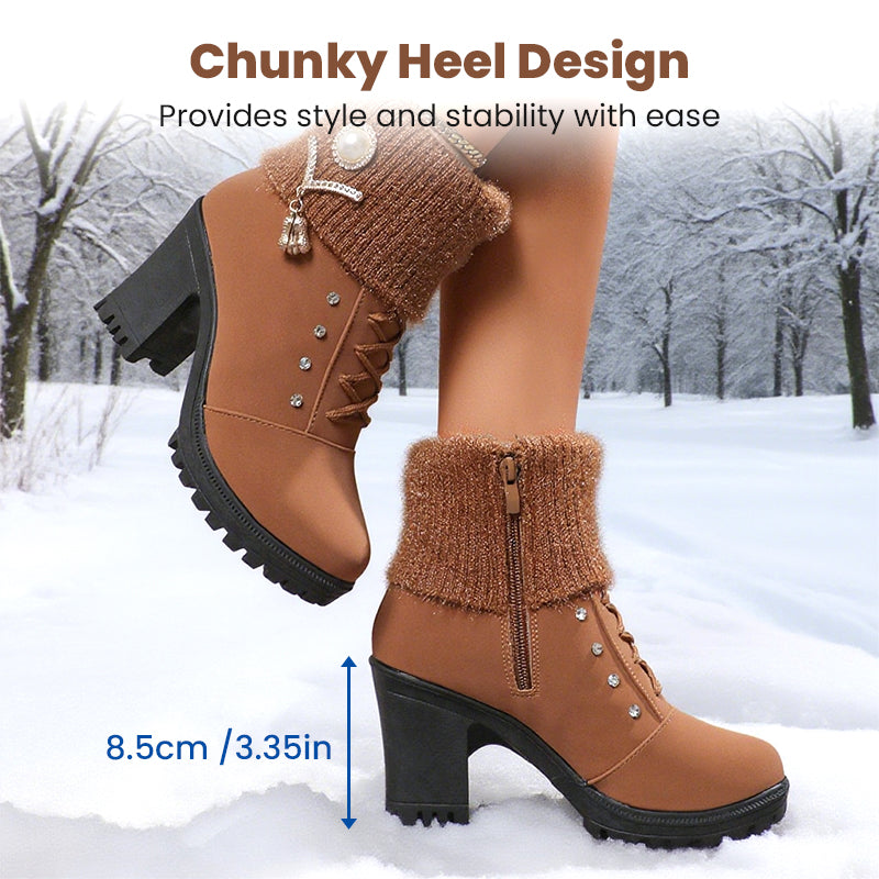 Crissa – Damenstiefel mit Dicken Absätzen