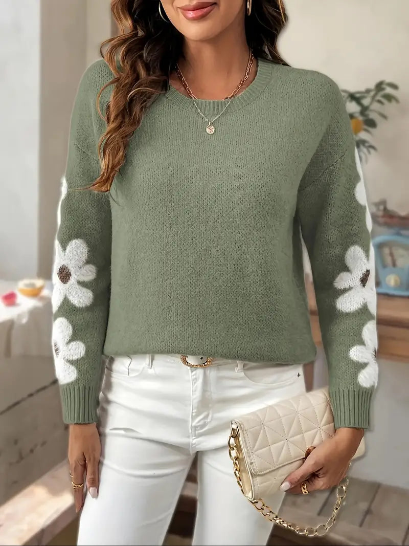 Cezy – Strickpullover mit Blumenmuster