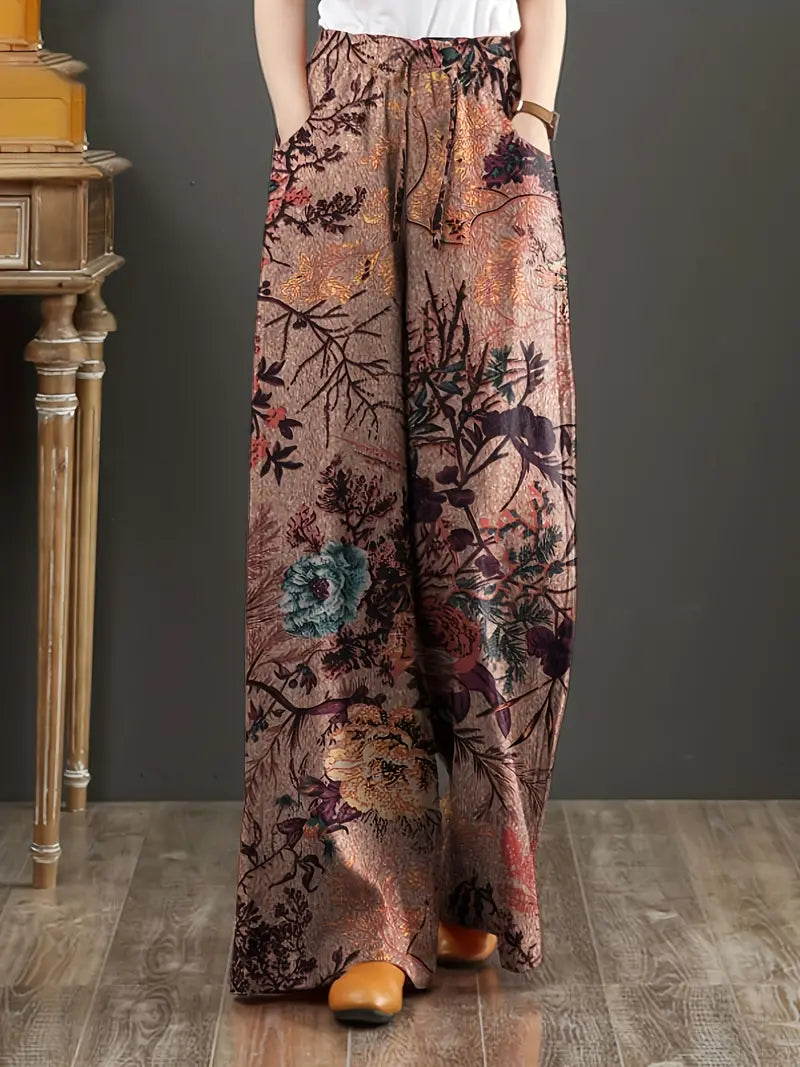 Jia – Hose mit weitem Bein und Blumenmuster