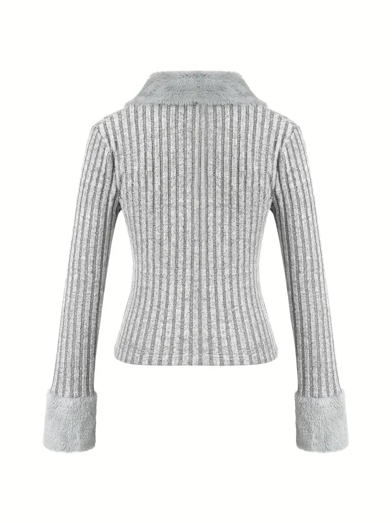 Jyoti – Eleganter Pullover mit Reißverschluss