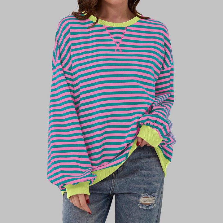 Lucy - Lässiger Gestreifter Pullover