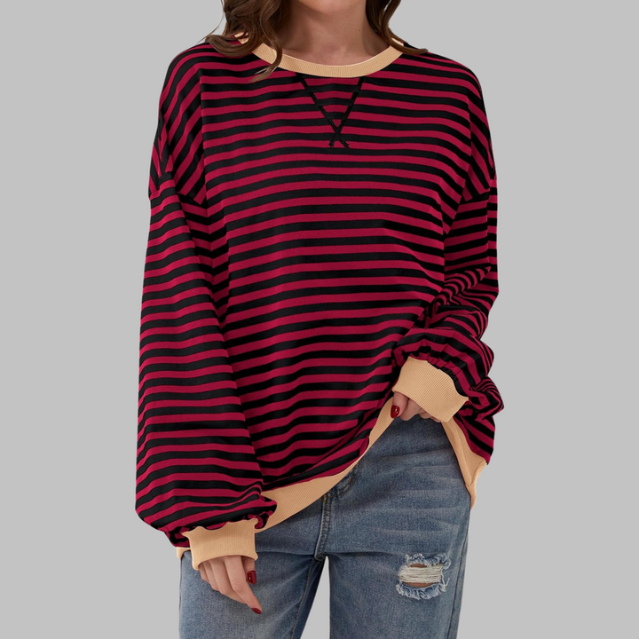 Lucy - Lässiger Gestreifter Pullover