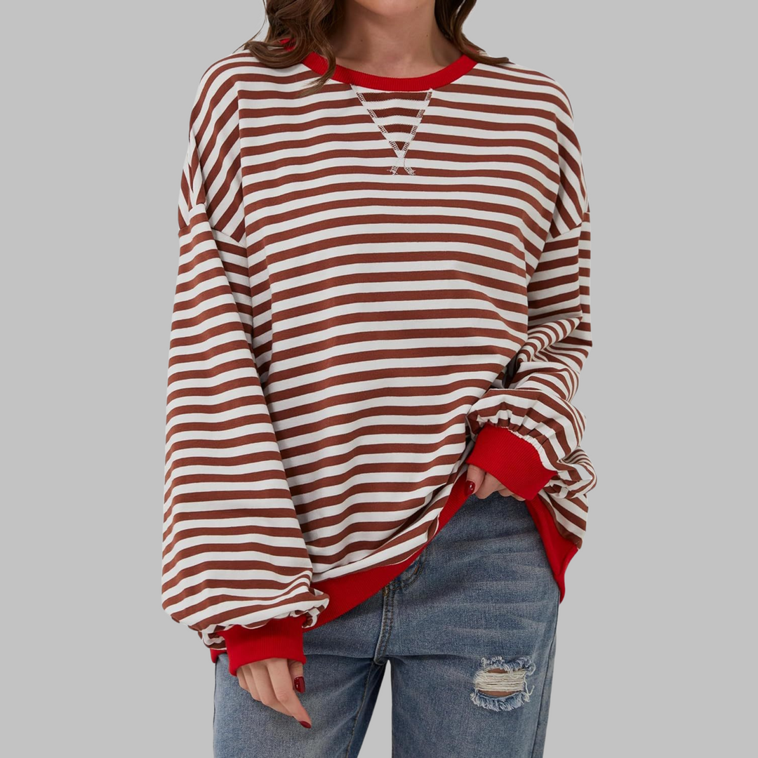 Lucy - Lässiger Gestreifter Pullover