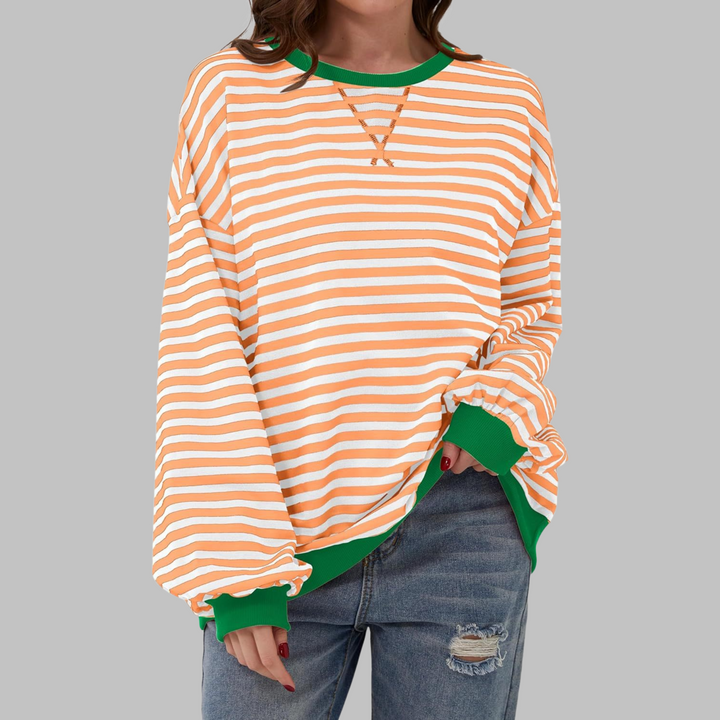 Lucy - Lässiger Gestreifter Pullover