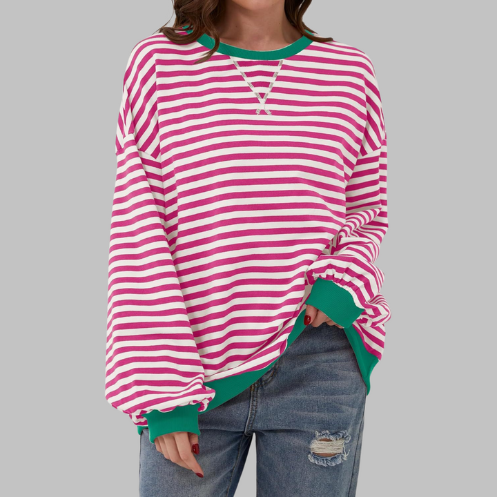 Lucy - Lässiger Gestreifter Pullover