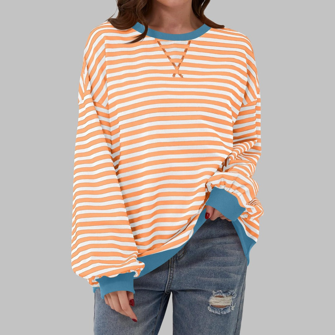 Lucy - Lässiger Gestreifter Pullover