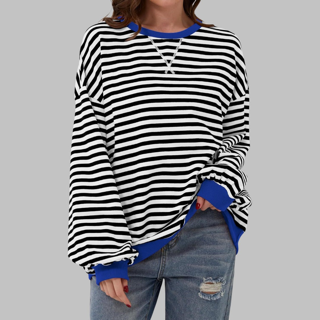 Lucy - Lässiger Gestreifter Pullover