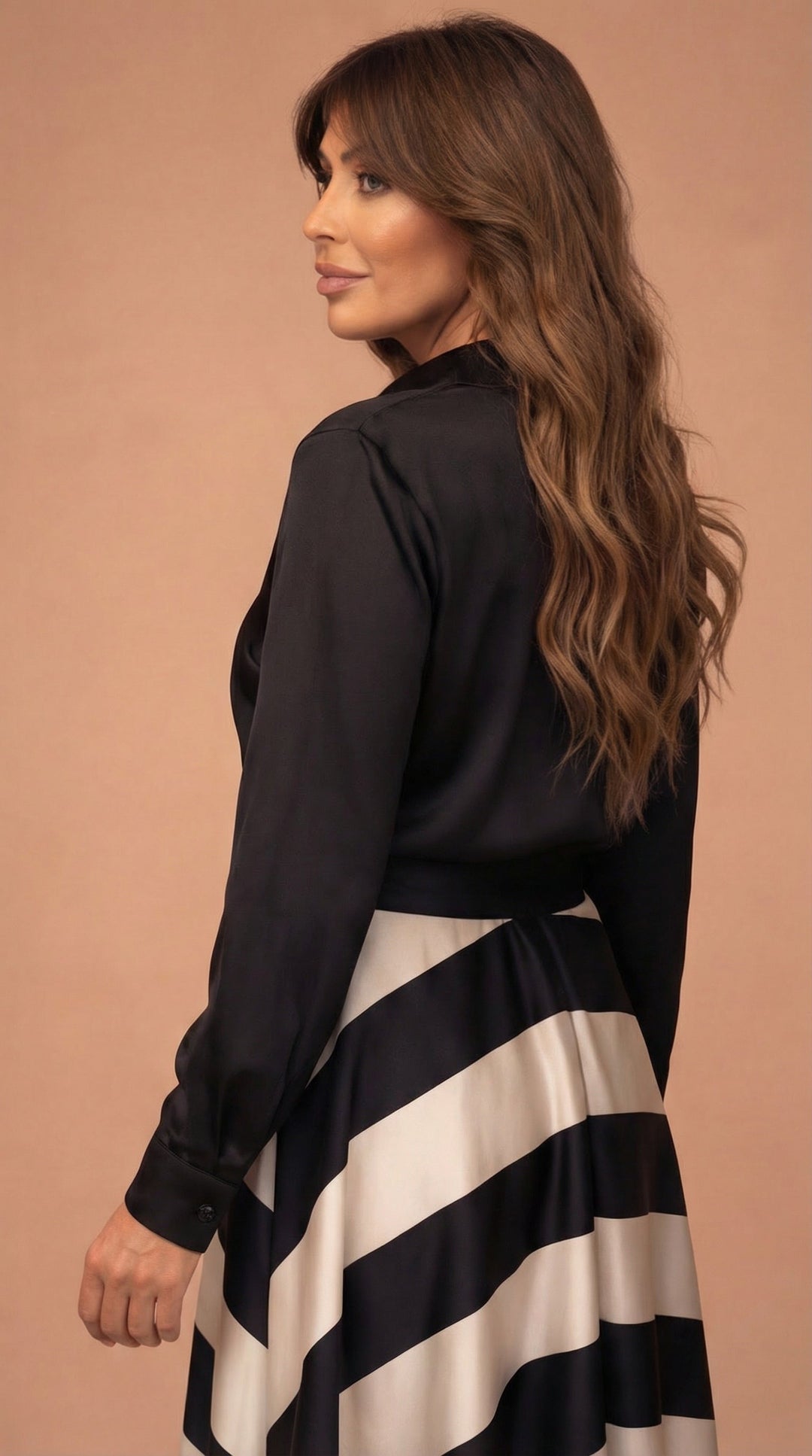 Mila - Gestreiftes Maxikleid
