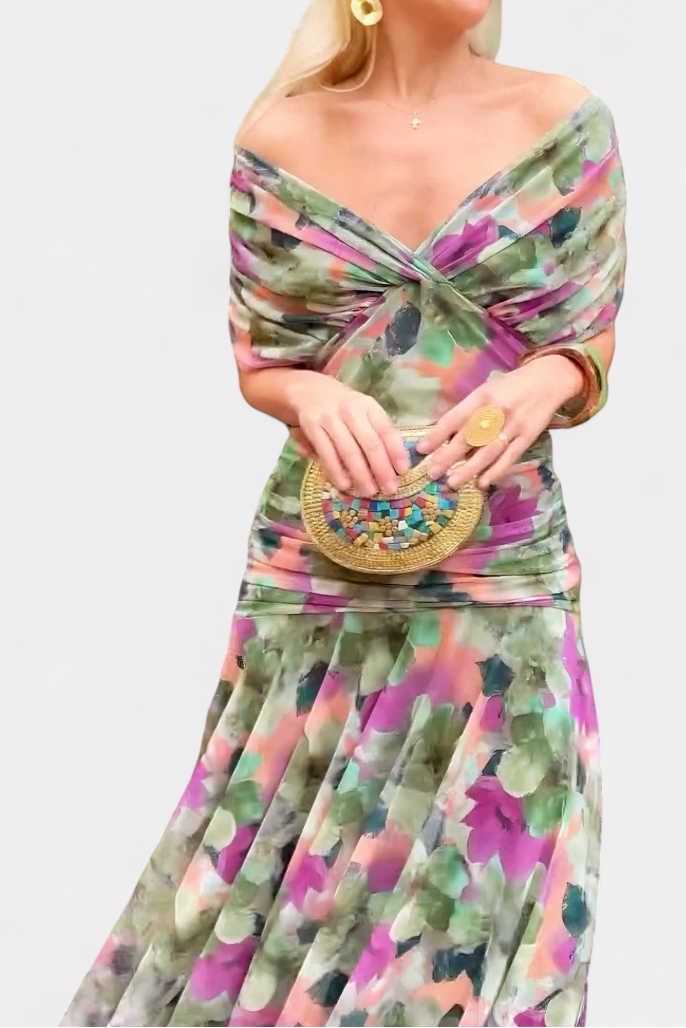 Sarah - Langes Blumenkleid