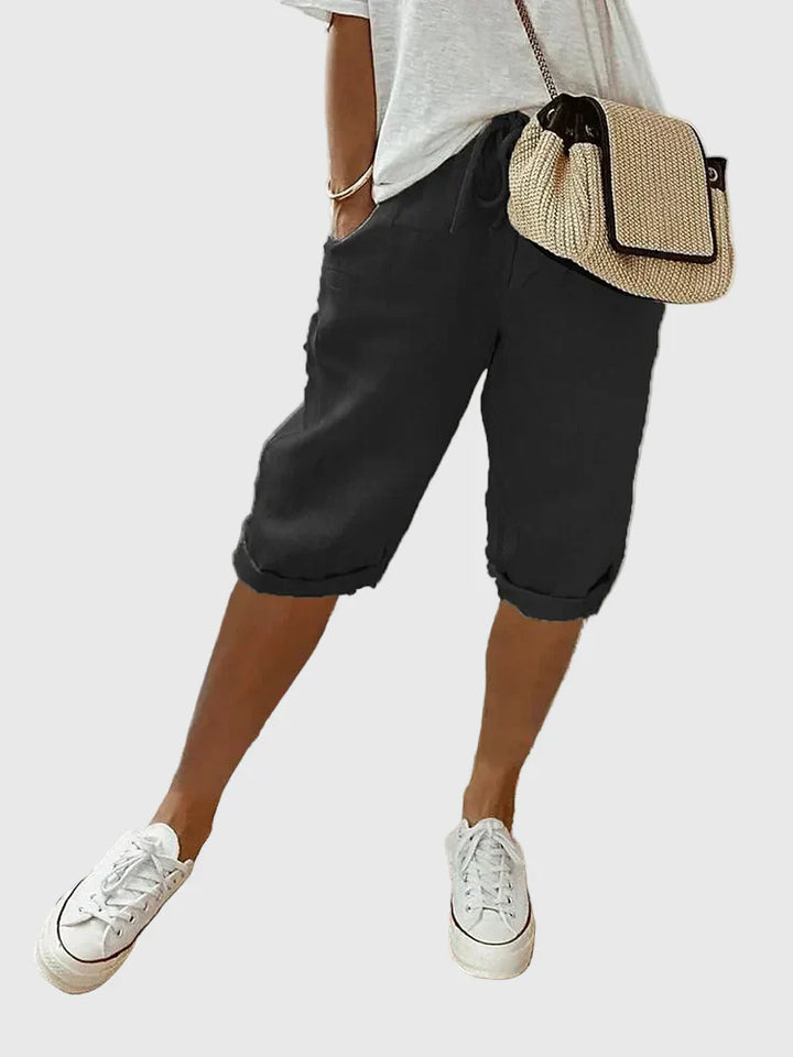 Gella - Leichte Shorts aus Baumwoll-Leinen