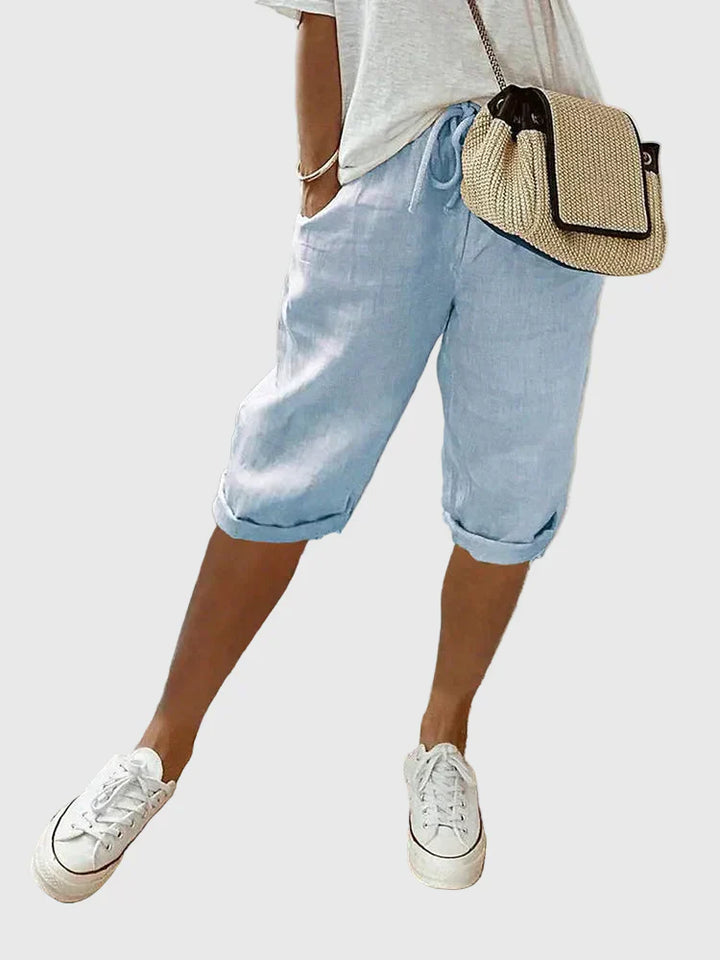 Gella - Leichte Shorts aus Baumwoll-Leinen