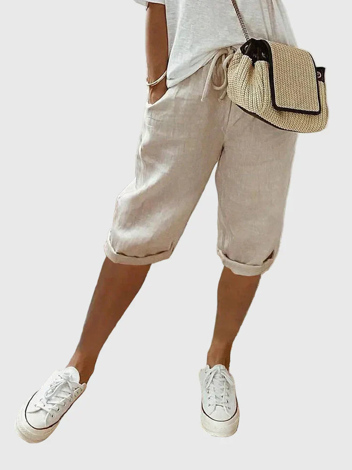Gella - Leichte Shorts aus Baumwoll-Leinen