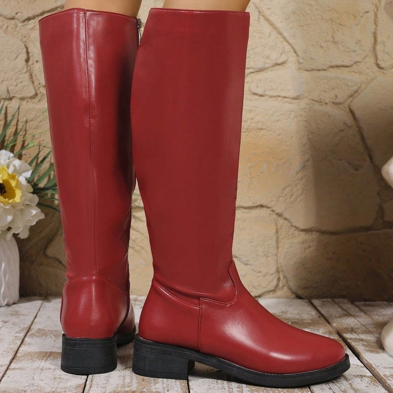 Bea – Elegante halbhohe Stiefel mit Seitlichem Reißverschluss