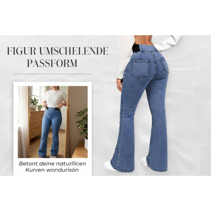 Clowy – Jeans mit Hoher Taille Stretch und Ausgestelltem Bein
