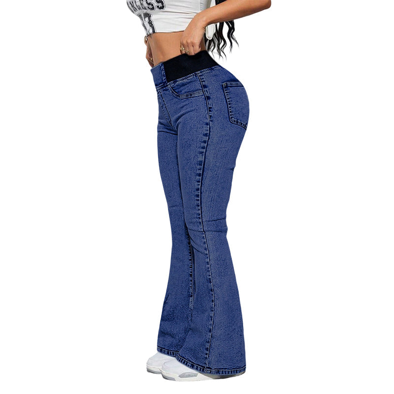 Clowy – Jeans mit Hoher Taille Stretch und Ausgestelltem Bein