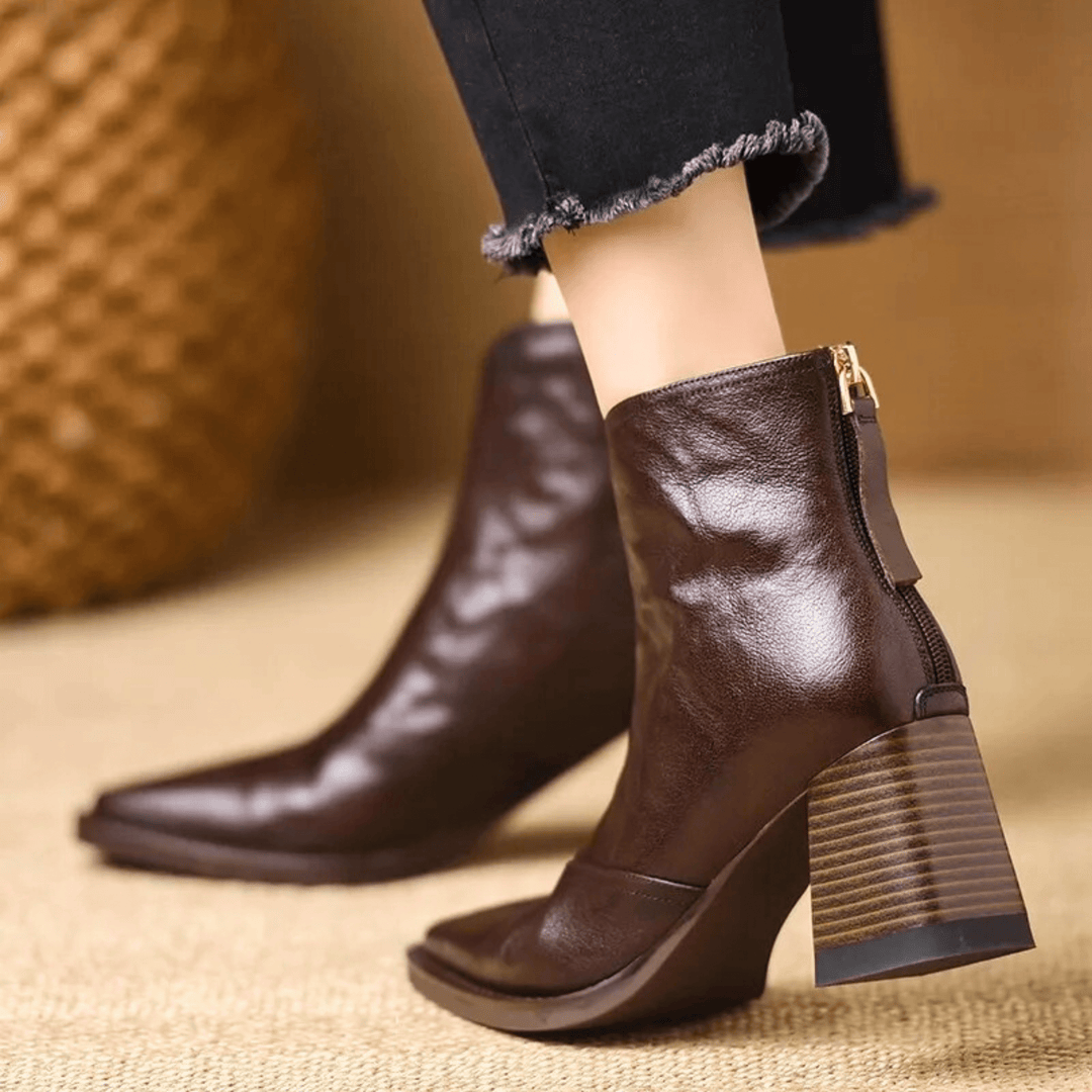 Cilla – Orthopädisch inspirierte Stiefeletten mit komfortablem Mittelabsatz